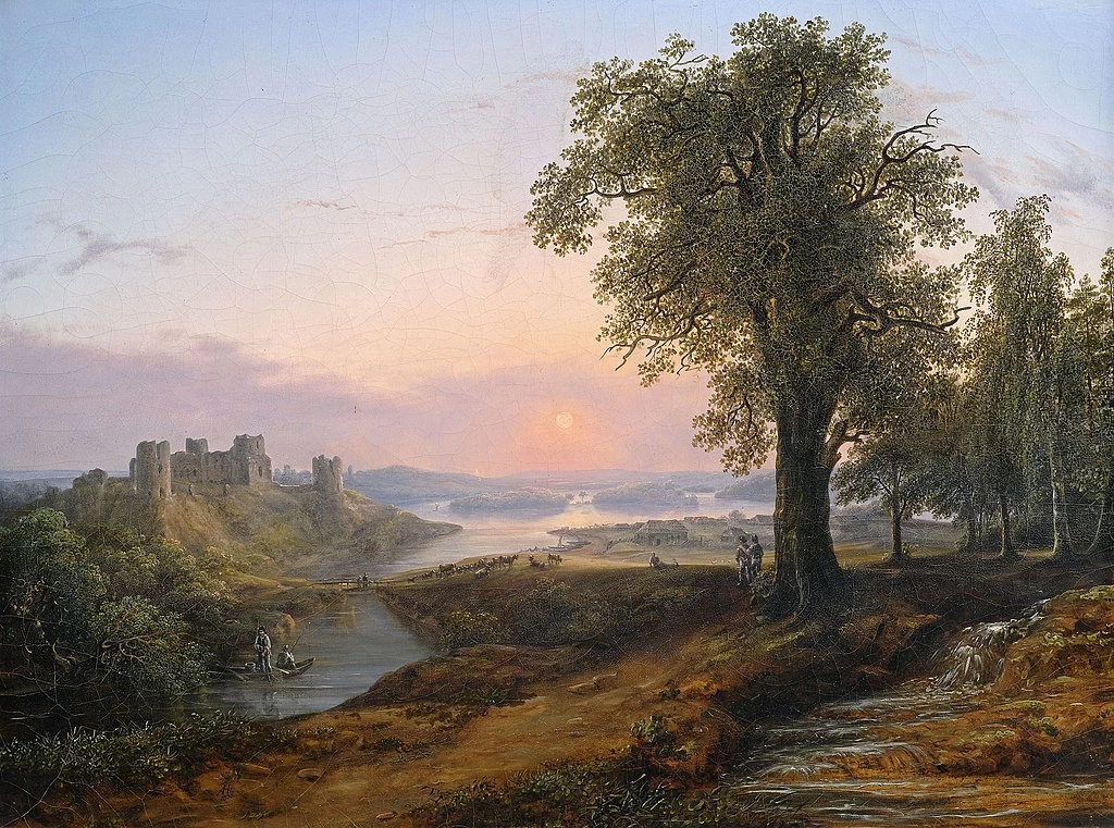 Ampio paesaggio nellaluce della sera - attribuito